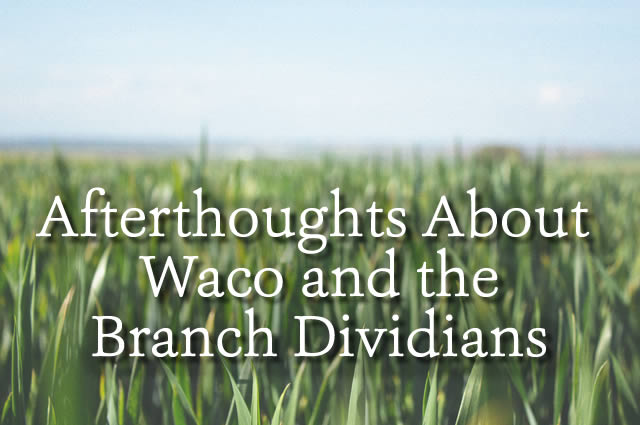 Afterthoughts About Waco and the Branch Davidians